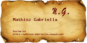 Mathisz Gabriella névjegykártya