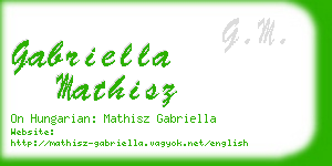 gabriella mathisz business card